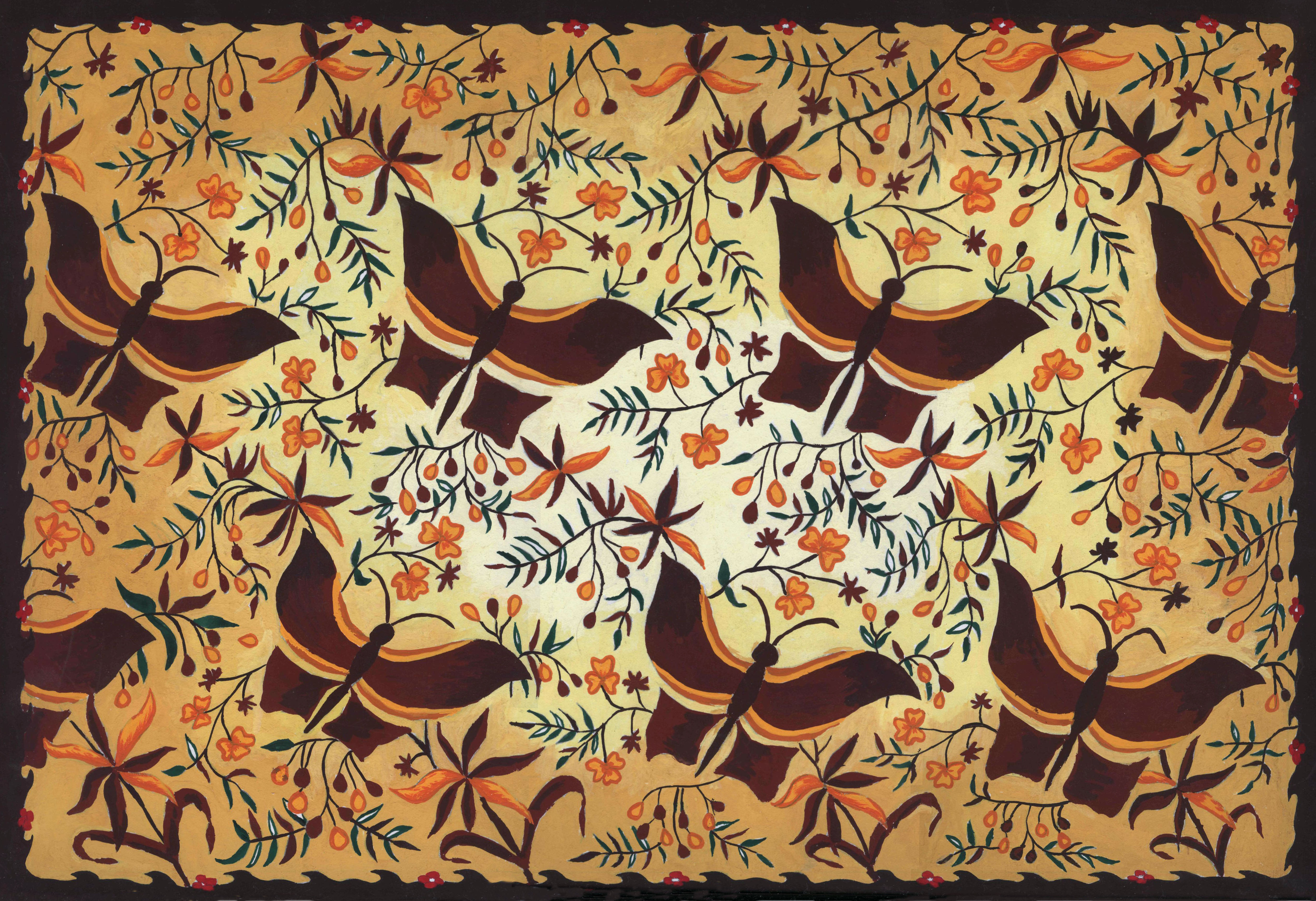 Batik indonesia: Desain batik bagus - batik motif bunga 